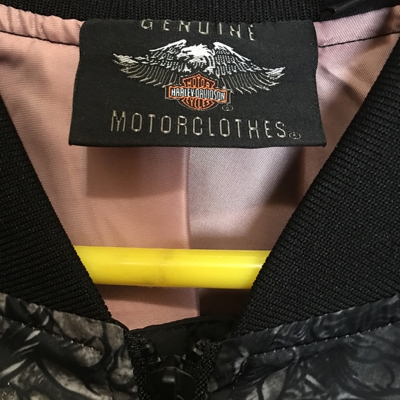 Harley Davidson Womens Size 2W Allover Print Skull Bomber Jacket 97121-20VW - Picture 2 of 7